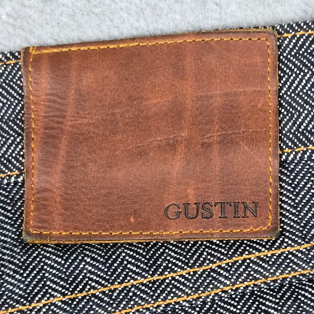 Gustin Mens 38x30 Button Fly 562 Herringbone Jeans - Picture 9 of 16